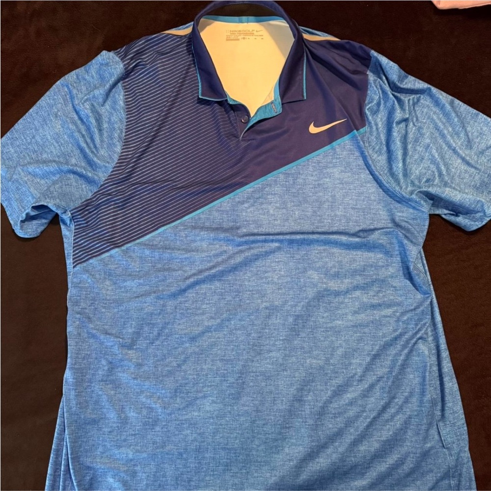 Nike Men's Polo Shirt in Blue Tones